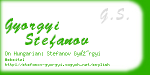 gyorgyi stefanov business card